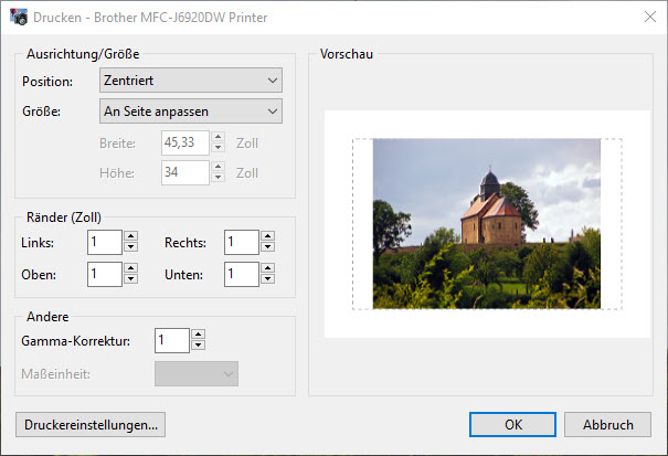 Photo Explorer, Druckerausgabe