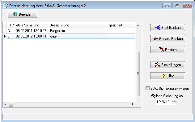 Datensicherung