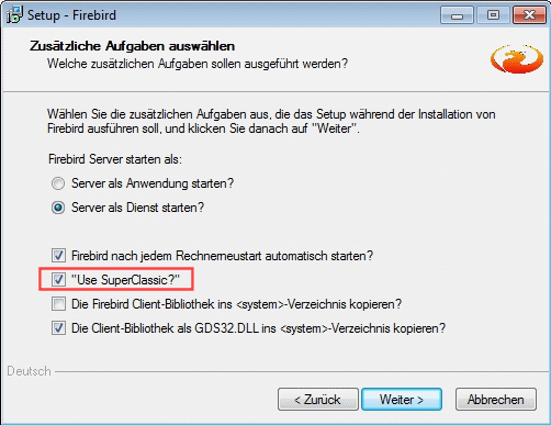 Zusätzliche Aufgaben auswählen