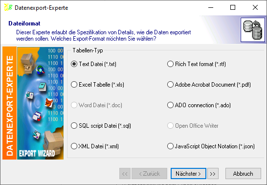 Export-Wizard