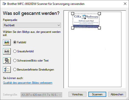 Scanner Vorschau