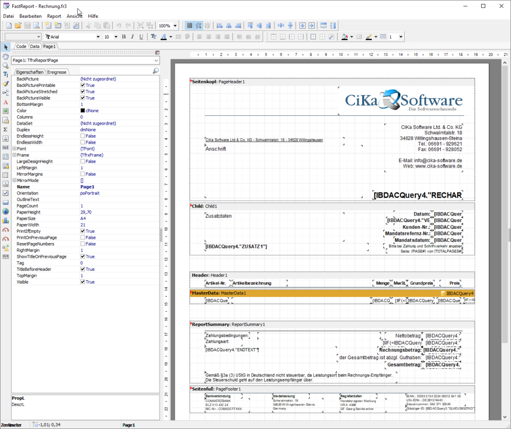 FastReport – Formulardesigner FastReport – Formulardesigner